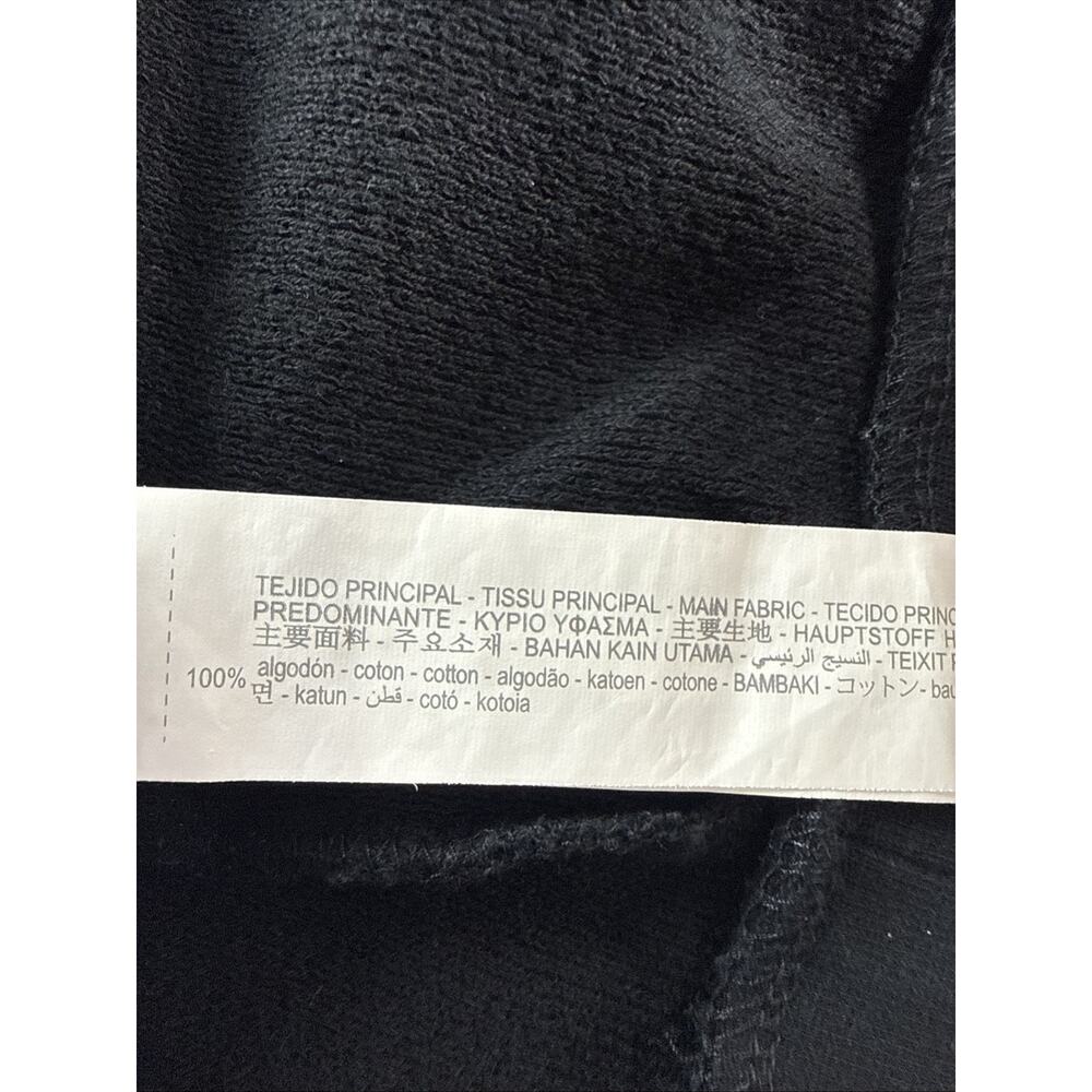 Zara Textured Knit Polo 100% Cotton Size Medium Black - Picture 6 of 7
